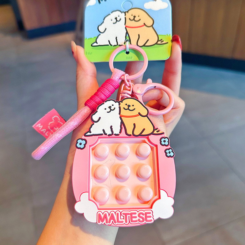 정품 라인 강아지 버블 핀치 펀-핑크