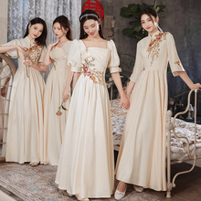 中式伴娘服2023春季新款中式婚禮伴娘禮服姐妹團秀禾服漢服婚禮女