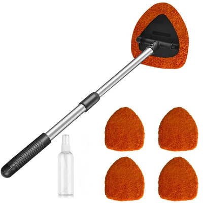 Car cleaning tools Labeling and Dropshipping of Car - pentagonal-telescopic-pole-4-orange-coral-velvet-covers-1-bottle