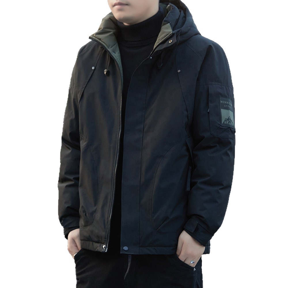 Invierno nuevo hombre calentamiento grueso con capuchón de asalto ropa de algodón frío ropa de trabajo casual abrigo de algodón chaqueta de hombre image 6