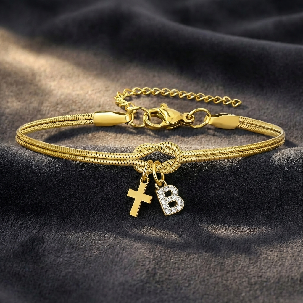 European And American Cross-border Jewelry: Concentric Knot Circular Snake Bone Bracelet With Diamond-encrusted_voghion.com