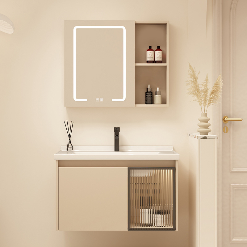 Wall-mounted Wash Basin Bathroom Cabinet Combination Wash Basin Household Ceramic Integrated Balcony Bathroom Washstand