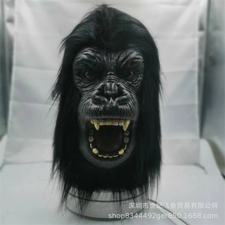 Godzilla vs King Kong Halloween horror máscara chimpancé látex tocado TikTok Live Funny props