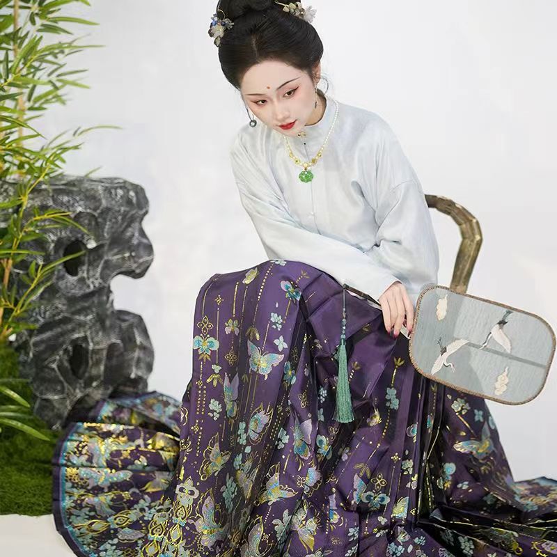 Hanfu national fashion long heavy-duty woven gold embroidered printed autumn and winter daily yarn satin fashionable all-match vest dress