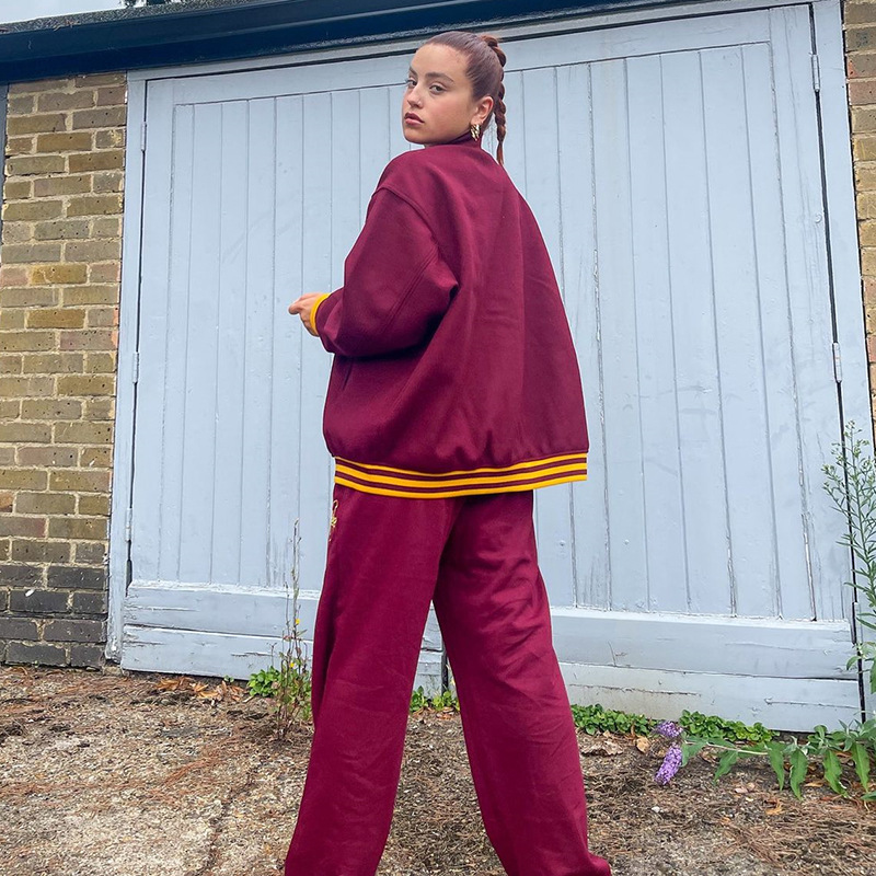 chaqueta de un solo botonadura chaqueta de uniforme de béisbol con bordado de letras NSDLS109639