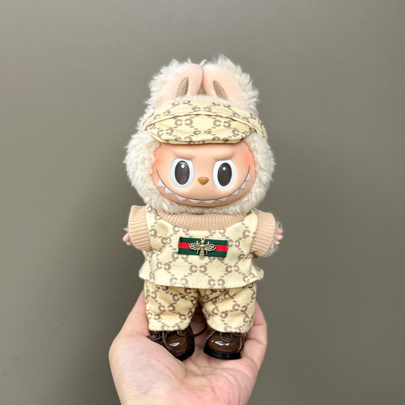 【衣類のみ】ラブブ labubu ベビー服 17cm ペンダント 1代目・2代目 ビニールぬいぐるみ 服セット|undefined