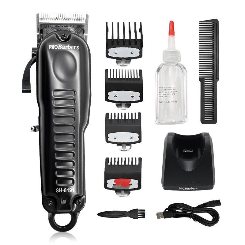 Cortadora de pelo profesional para barberías, recortadora eléctrica de acero inoxidable para afeitado, cortadora de pelo eléctrica para uso doméstico.