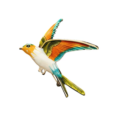 Chinese-Style Retro Enamel Animal Brooch, Yaxa sancaqları - a23-58