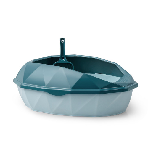Aspet Small Home Plastic Semi-Closed Cat Litter Box Litter Pan for Kittens Cat Toilet Litter Box Toilet