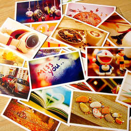 创意卡通风景古风抒情明信片生日节日贺卡祝福卡片代发可代写文字