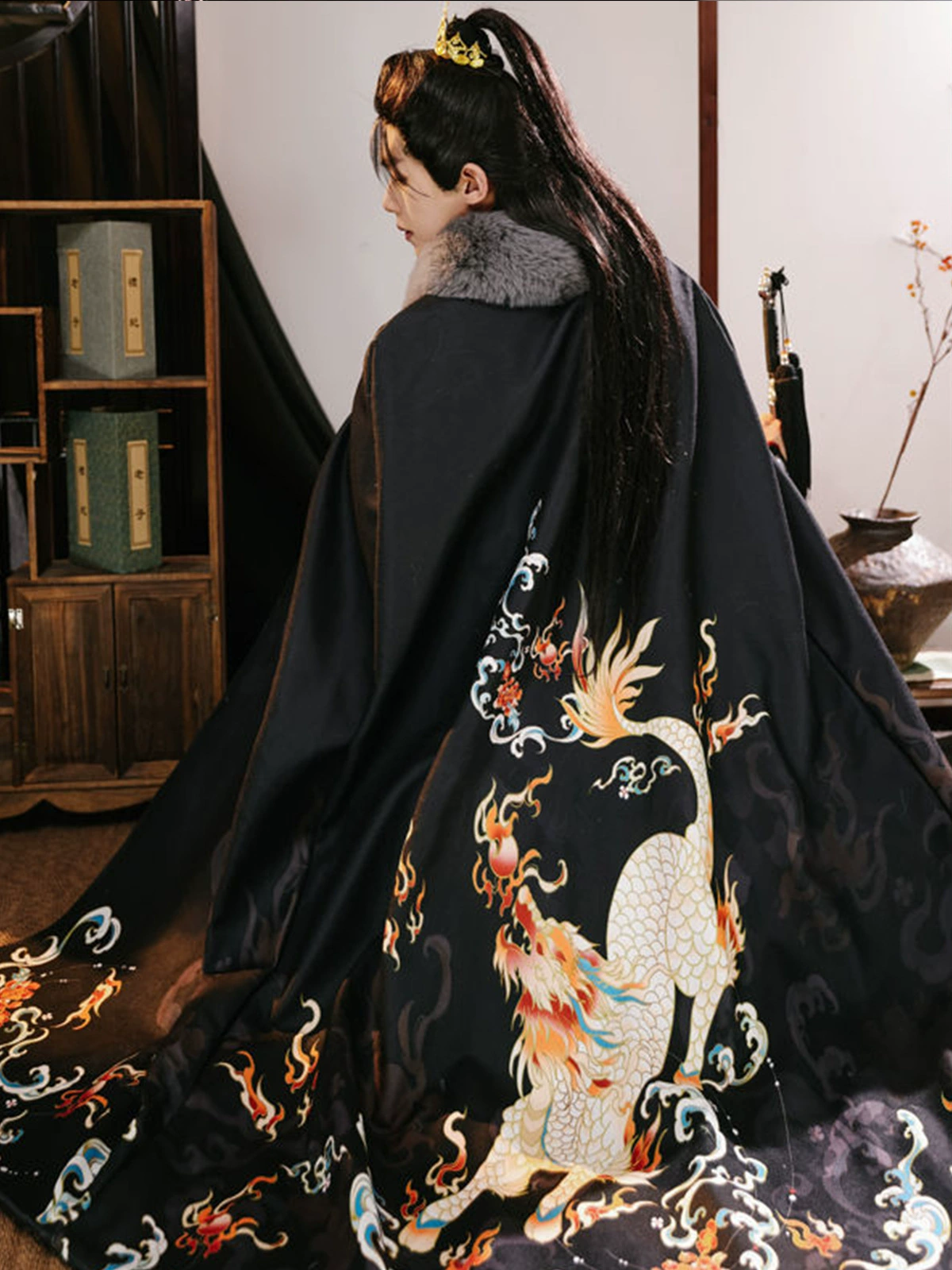 Оригинальный Hanfu плюшевый плащ для мужчин и женщин