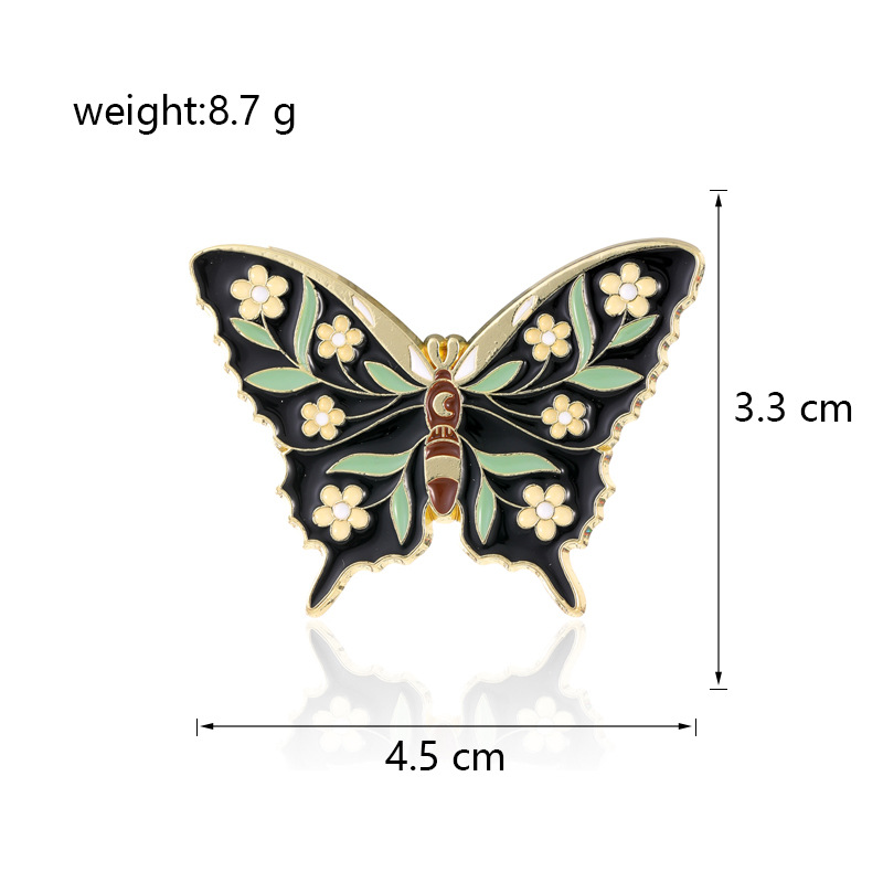 13g Weight Brooches Classification Casual, Party, Street Occasion Zinc alloy Material Butterfly Pattern Unisex Gender Enamel, Plating Design Sweet Style Sweet Pin Butterfly Zinc Alloy Enamel Plating Unisex Brooches 7