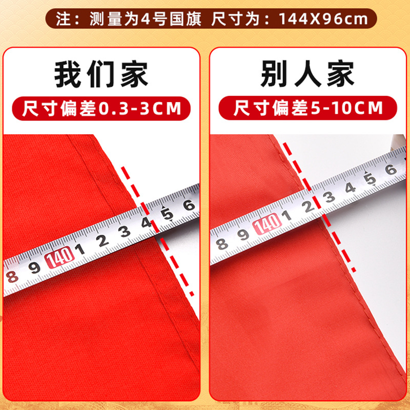 Mayorista No.1, No.2, No.3, No.4, No.5, bandera impermeable, bandera roja de cinco estrellas, decoración estándar grande al aire libre