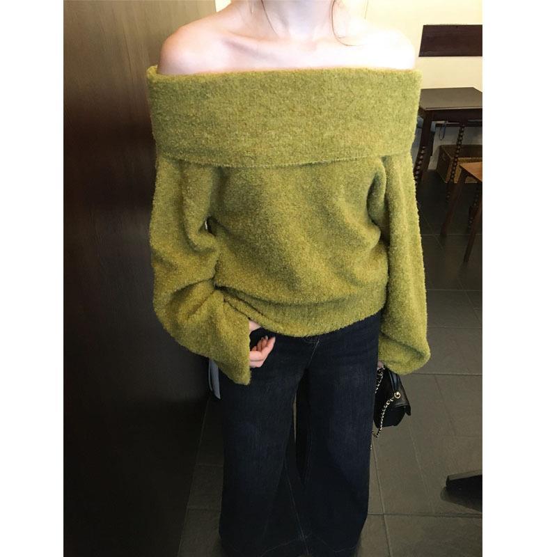 French [Dive into the Secret Forest] Beautiful Skin-Friendly Wool Loop Yarn Two-Wear Sweater for Women Autumn and Winter 2025 New Style