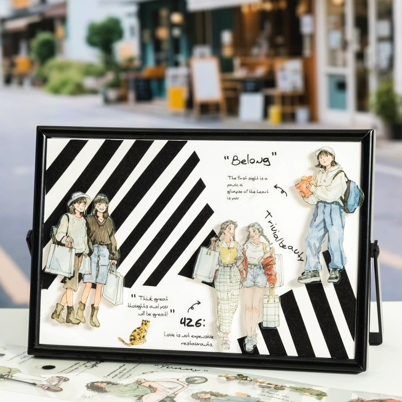 Tomato sauce girl Tape, social animal diary, оригинальный набор студент manual DIY материалы база коллаж ручной палаточный лента