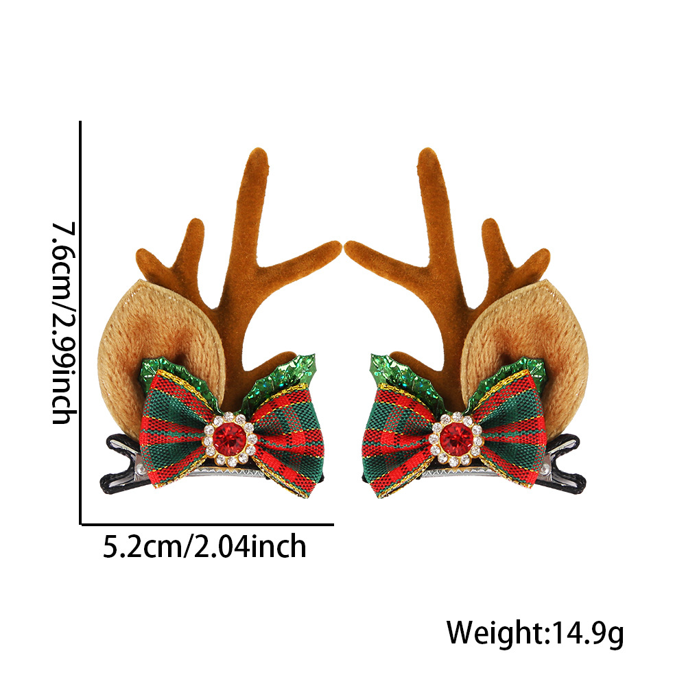 Cruzar la frontera Nueva horquilla de Navidad decoración del Partido de regalo de Navidad corbata de pico de pato clip arco campana clip