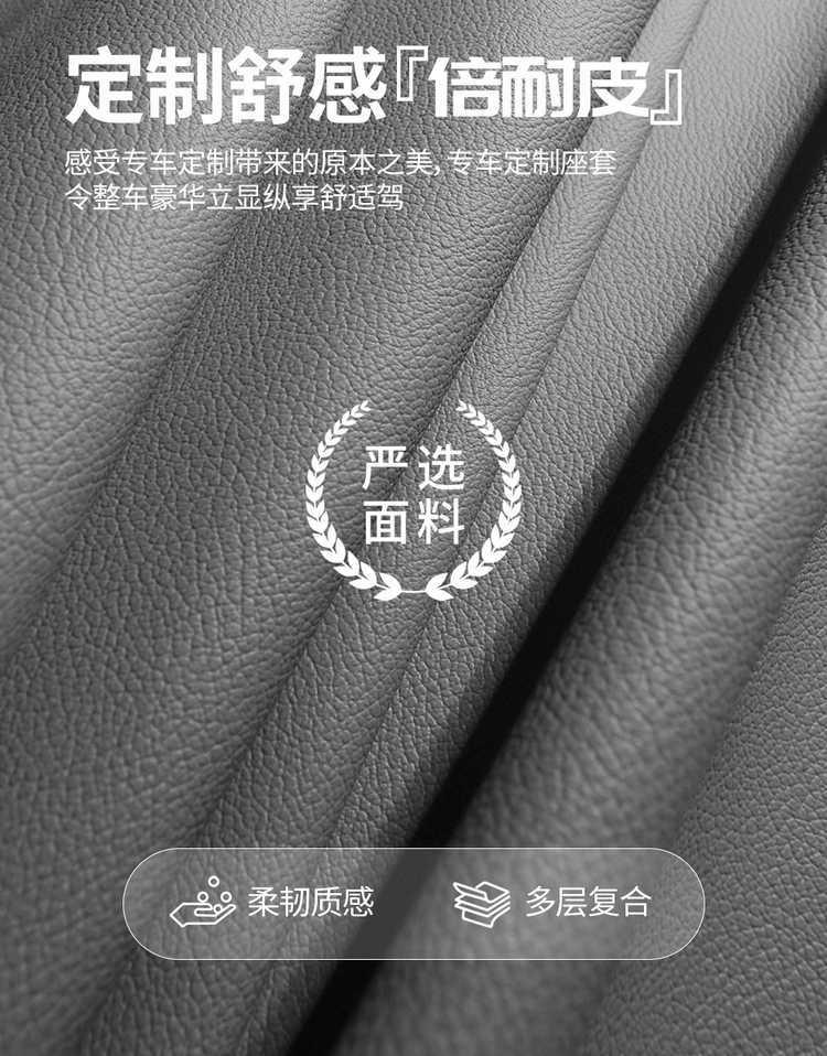 New dark blue L07 car seat covers, suitable for all seasons, full surround leather, five-seater, dark blue, special L07 seat cushion covers