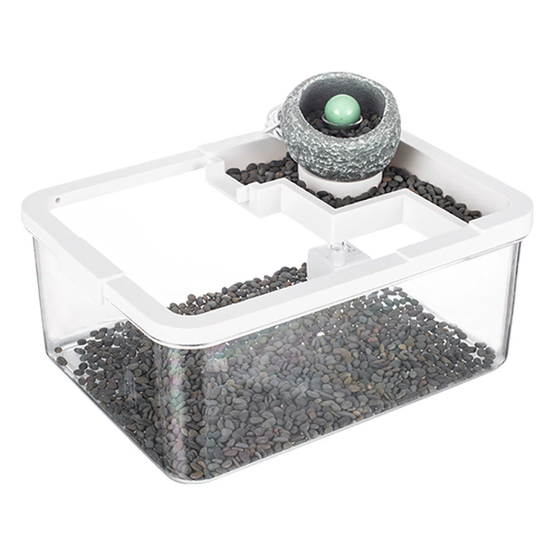 Небольшой настольный аквариум для черного карпа, с экологической фильтрацией, подходит для разведения мелких черепах и золотых рыбок, с черной чашей в древнем стиле.