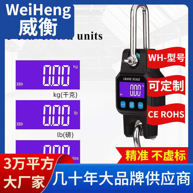 WeiHeng威衡WH-C06大量程秤600斤蓝牙充电手提秤便携式电子秤批发
