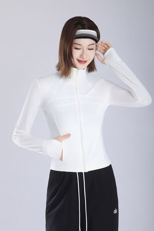 ナイロンダブルC日焼け止め服スリムスタンドカラースポーツジャケット女性のウエスト痩身アイスシルククールフード付き日焼け止め服|undefined