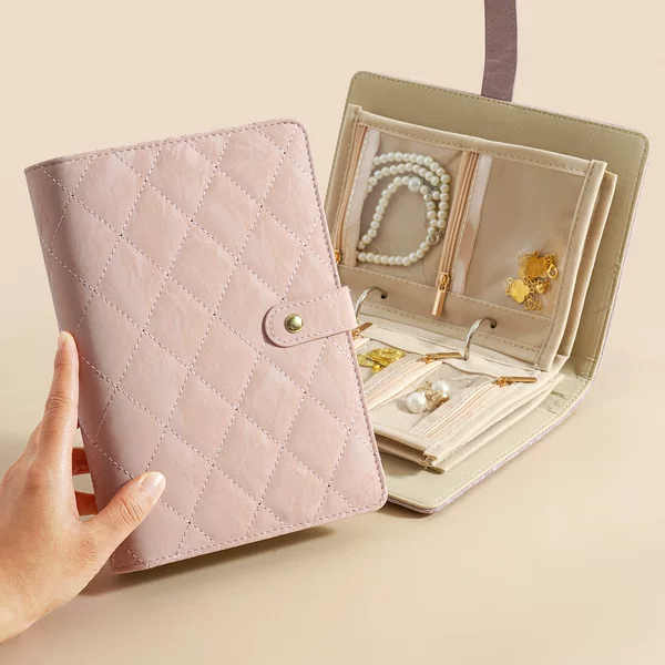 New Style Jewelry Storage Book, Light Luxury Gold Jewelry Storage Bag, Anti-Oxidation Gift, Travel Portable, Cross-Border