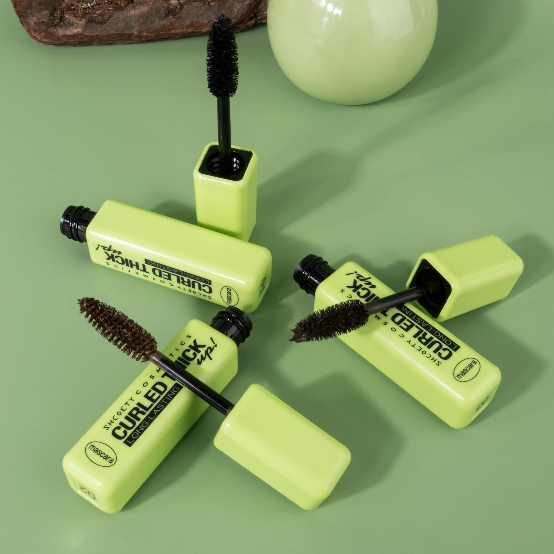 SHCOETY Cross-border 7D Mascara is waterproof, does not smudge, naturally slender, thick, long-lasting, and curls eyelashes as a base undefined