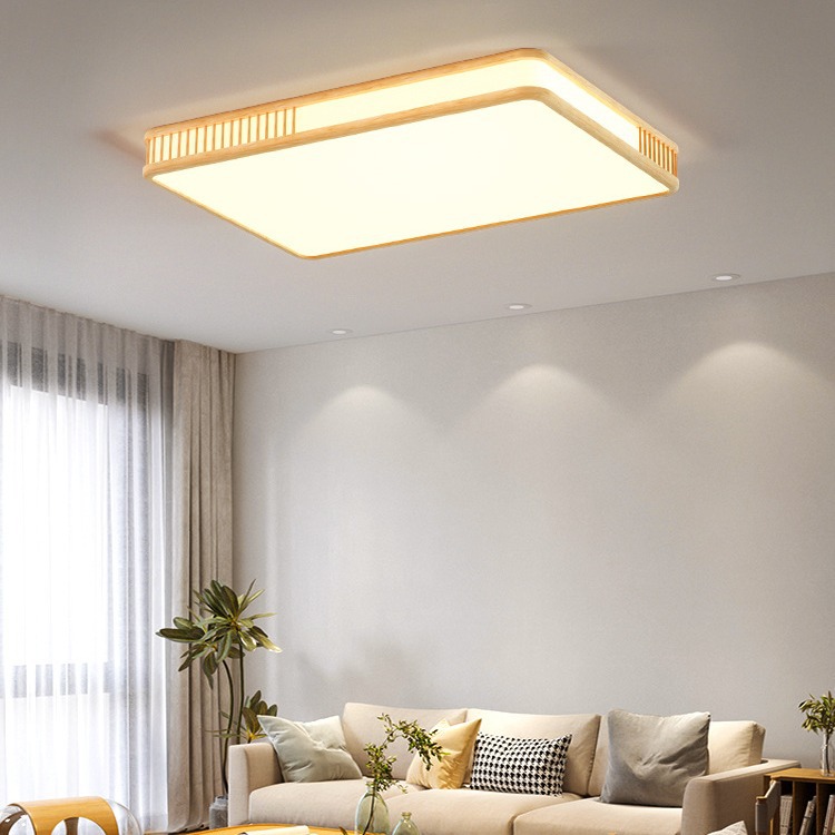 Log Living Room Ceiling Lamp Japanese Style Simple Solid Wood Tatami and Room Lamp Dining Room Master Bedroom Lamp Book Room Lamps