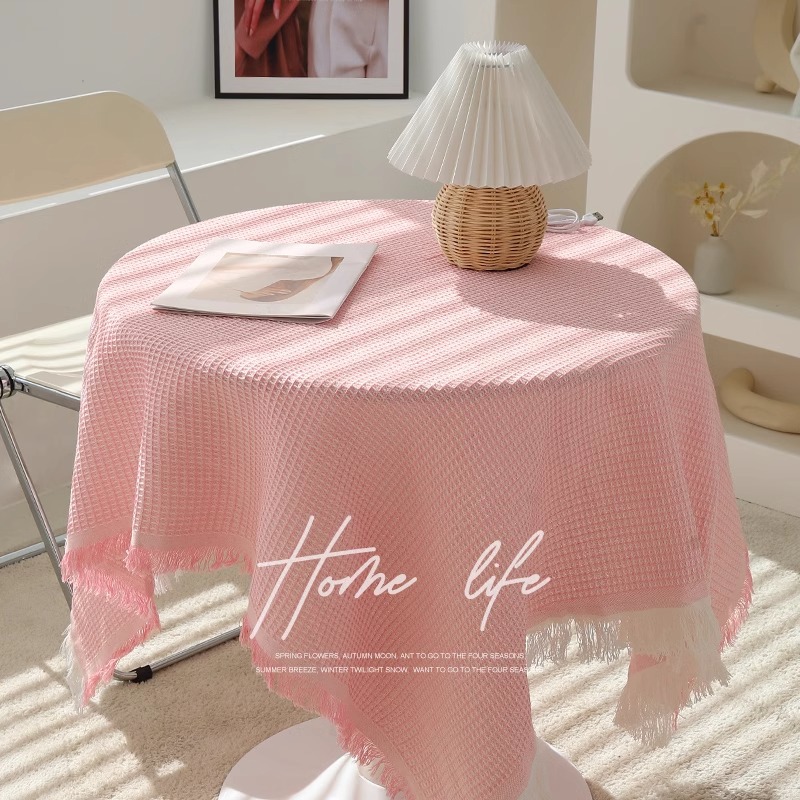 Honeycom-pink white (meja bulat) / 90*90cm-cocok untuk meja samping tempat tidur/meja bulat persegi kecil