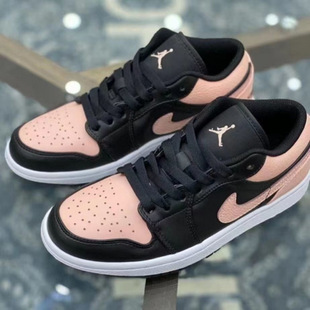 Explosions AJ1 Low Black Powder Toe Basketball Shoes Men's and Women's Board Shoes Couple's All-match Casual Trendy Sports