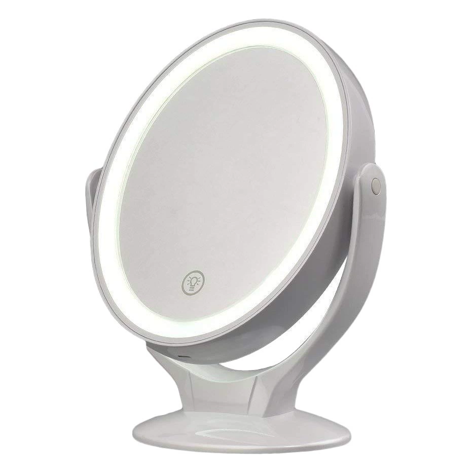 Трансграничный рабочий стол светодиодное зеркало с лампой многофункциональный поворотный портативный зеркало для макияжа настольный сенсорный светодиодное зеркало