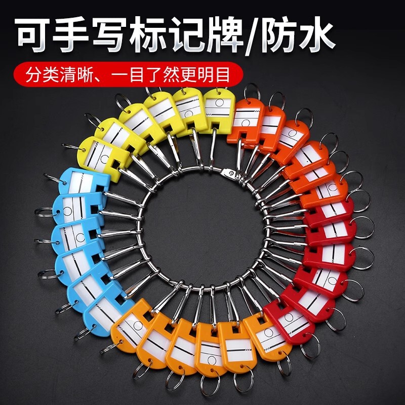Keychain Ring and Chain Organizer for Rental Property Owners, Can Be Labeled and Numbered, Storage and Management Tool, Round Disk for Warehouse