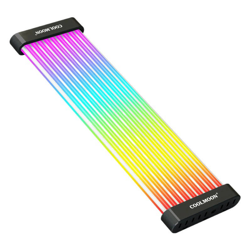 Видеокарта Cool Moon ARGB неоновый цвет светящаяся линия материнская плата компьютера божественный свет синхронное украшение 8P/24PIN источник питания неоновая линия