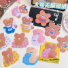 the republic of korea ins lovely Cartoon Little Bear computer Sticker diy trunk No trace notebook Stationery Decorative stickers