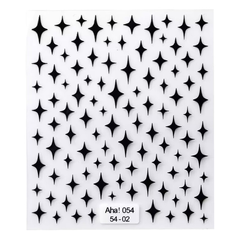 New online Red Star Awn star nail adhesive sticker nail 3d Gold and Silver Star decoration stickers accessories decals