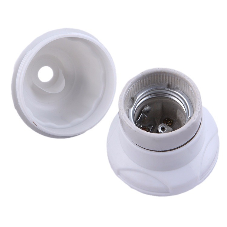 Factory direct supply e27 ceramic screw lamp holder ceramic LED lamp holder home bedroom hanging lamp holder