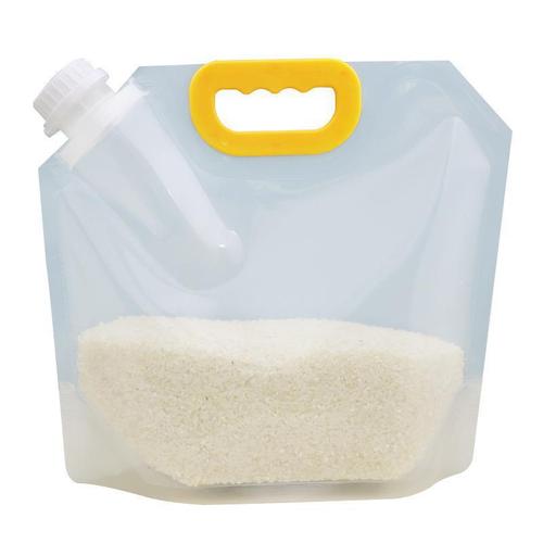 Five-grain mixed grain storage bag food-grade rice moisture-proof and pest-proof portable sealed bag transparent self-standing straw bag wholesale
