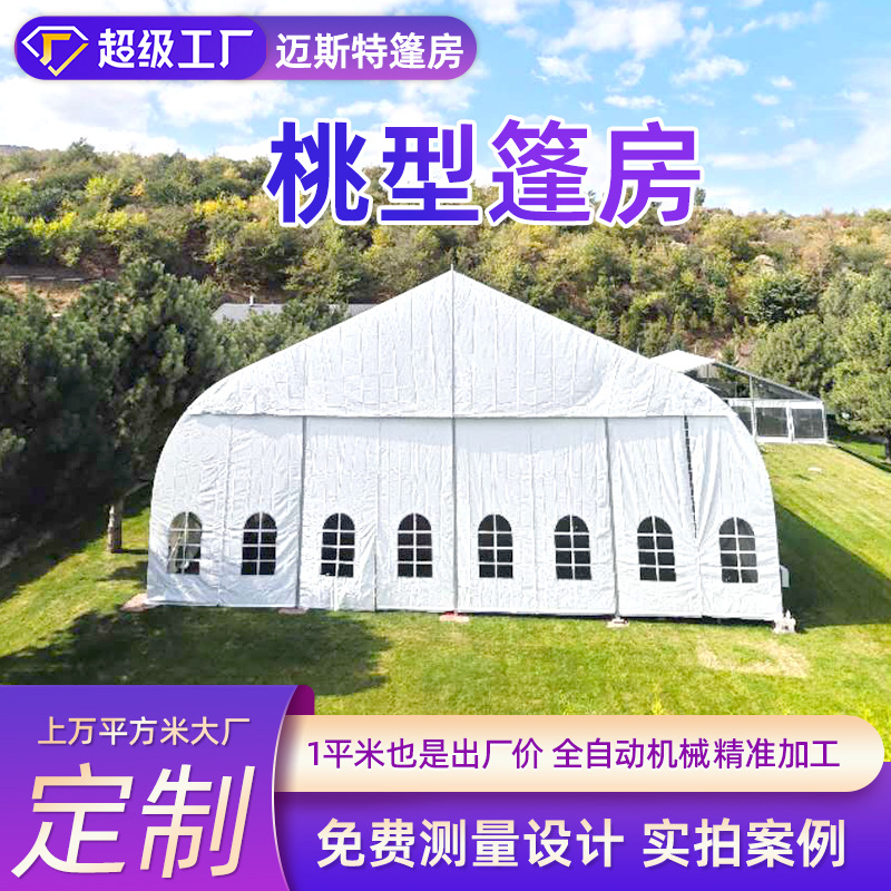 篷房展览豪华聚会大帐篷弯柱aluminum tent仓储欧式活动桃型蓬房