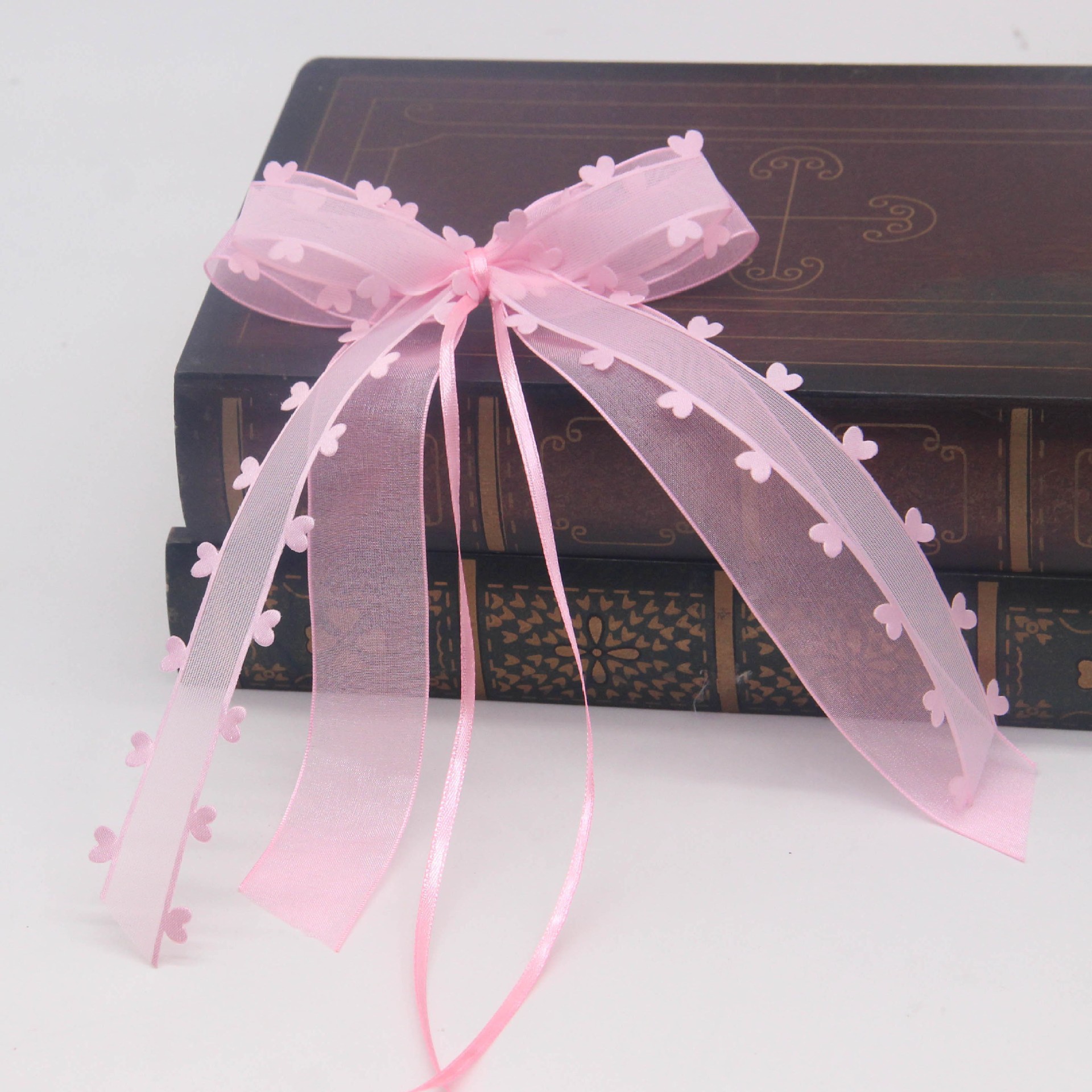 Día de San Valentín regalo amor cinta arco boda coche espejo retrovisor decoración en forma de corazón cinta arco