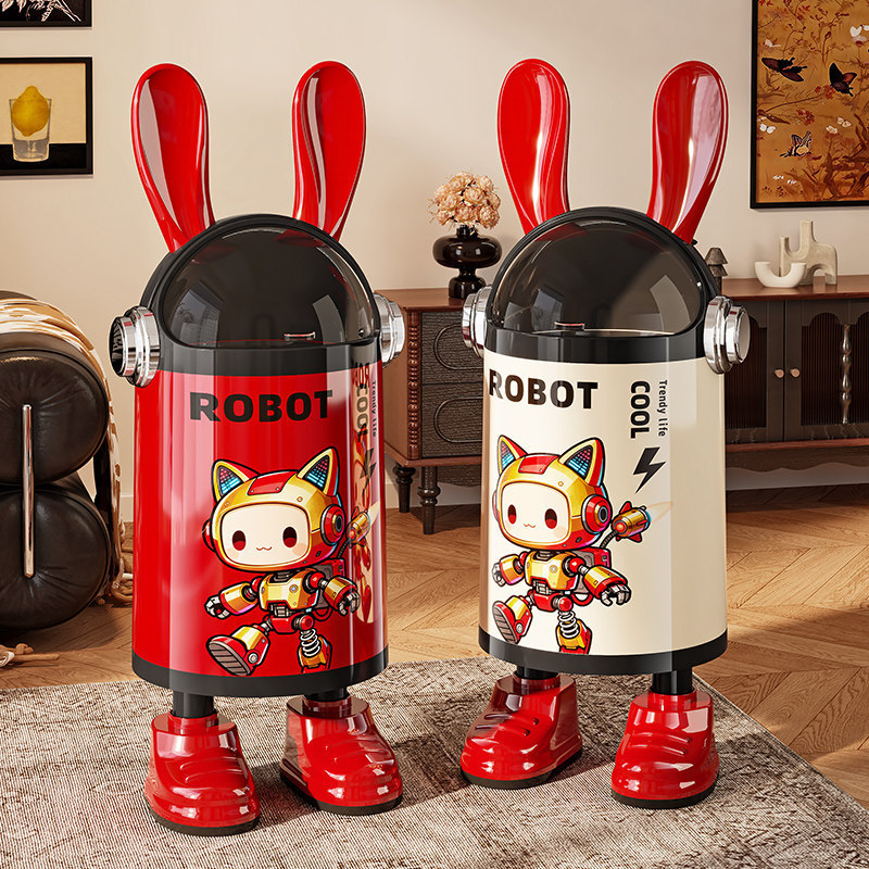2025 New Model Household Trash Can, Luxury High-End with Lid, Large Capacity, Cute and Stylish Bin for Living Room, Bedroom, and Bathroom