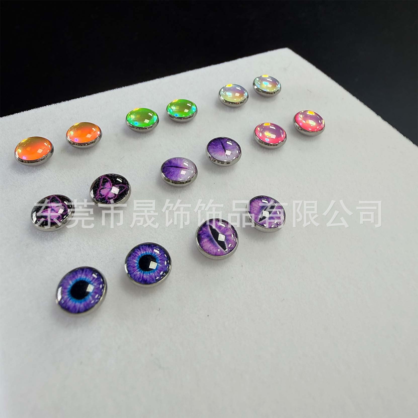 F136 Titanium Alloy Tongue Barbell Multicolor 滴油猫眼 Ear Stud Labret Stud G23 Titanium 人体 Piercing Jewelry 替换头
