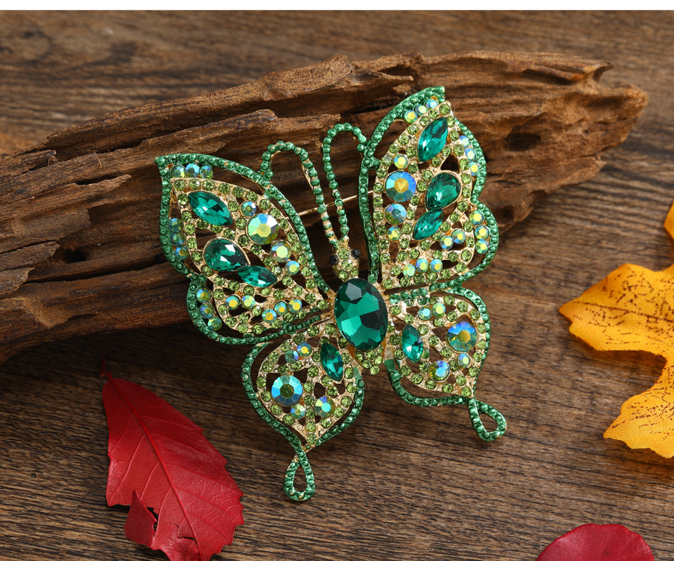 40g Weight Artificial Gemstones Inlay Material Brooches Classification Daily Occasion Alloy Material Butterfly Pattern Unisex Gender Metal Design Korean Style Style Korean Style Pin Butterfly Alloy Metal Artificial Gemstones Unisex Brooches 7