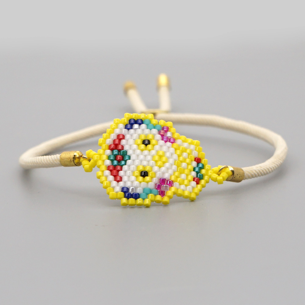 Halloween Ethnic Colored Skull Head Miyuki Bead Woven Bracelet Wholesale Nihaojewelry display picture 11