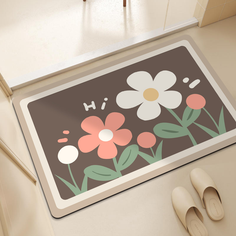 Diatomeeënaarde Zachte Mat Badkamer Sneldrogende Deurmat Waterabsorberend Antislip Toilet Klein Tapijt_voghion.com