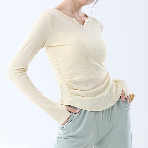 Modern dance practice clothing women's long-sleeved finger tops new Chinese dance classical body training dance clothing short-sleeved