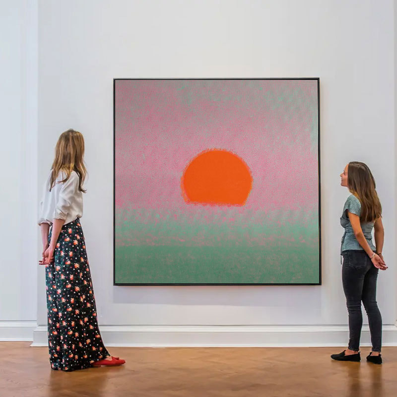 Andy Walt Sunrise Sunrise Hanging Painting Modern Minimalist Living Room Large Size Decorative Painting Large Color Block Warm Color Mural