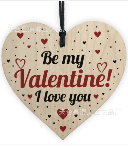 Colgante de pieza de madera de amor estilo amor 1 paquete