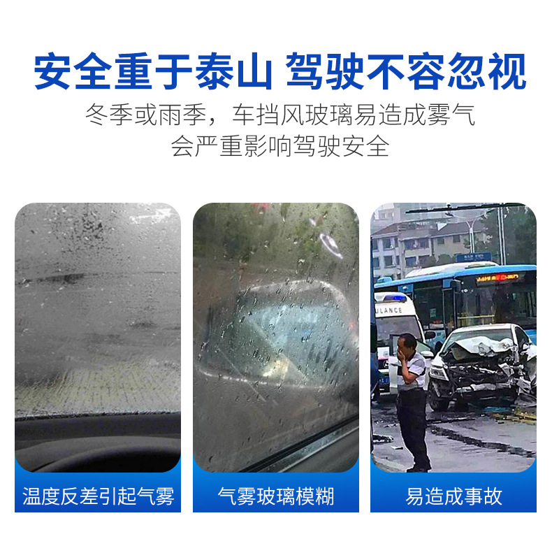Sanhe Glass Anti-Fog Agent Car Windshield Waterproof Spray Rainy Day Film Rearview Mirror Waterproof and Water-Repellent Agent