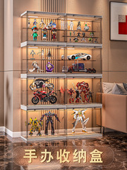 Cross-border blind box storage display stand Bubble Mart figure box dust-proof transparent cabinet Gundam violent bear storage rack