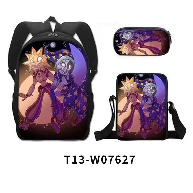 (Cross-border trading), cartoon backpack, school bag for elementary school students, pencil case, set, Batman, 3 piece set