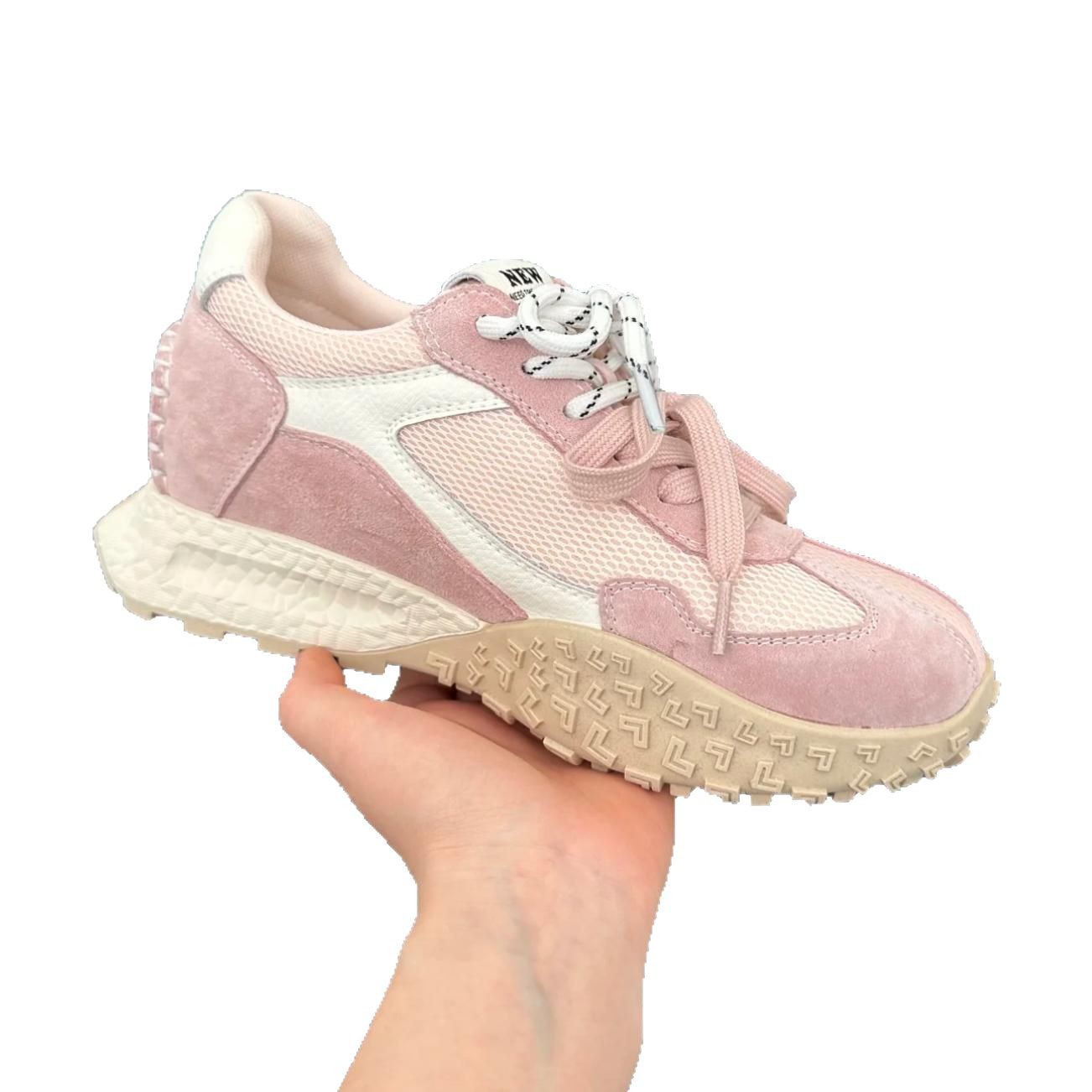 2025 tendencia coreana a juego de colores pequeños zapatos de entrenamiento moral para mujeres a principios de la primavera nuevo calzado deportivo casual ligero y transpirable para mujeres